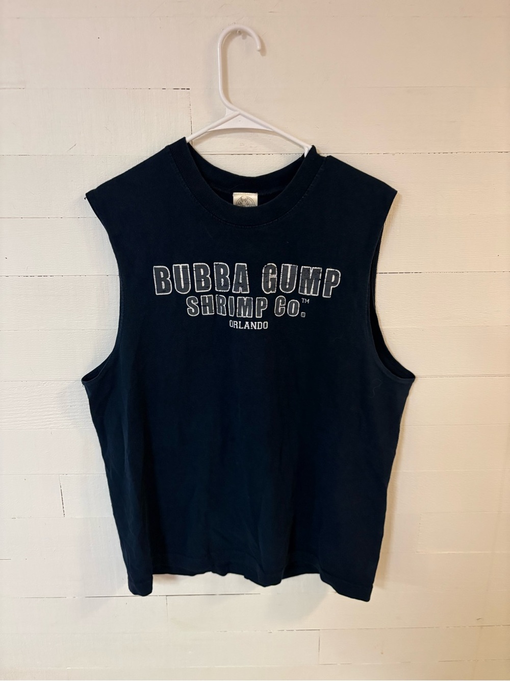 Bubba Gump Shrimp Co Orlando Black Sleeveless Graphic Tank Top Large